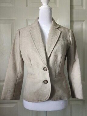 Banana Republic Women's Tailored Tan  3/4 Sleeve Blazer